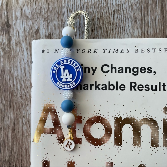 Bookmark LA Dodger Handcrafted Artisan Beaded Metal Journal Gift Read Book - Picture 3 of 3